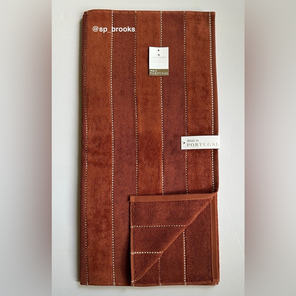 🎁6PC FELPINTER Velour Bath Towel Set - Rust - Cotton, Super Soft & Absorbent - Picture 3 of 11